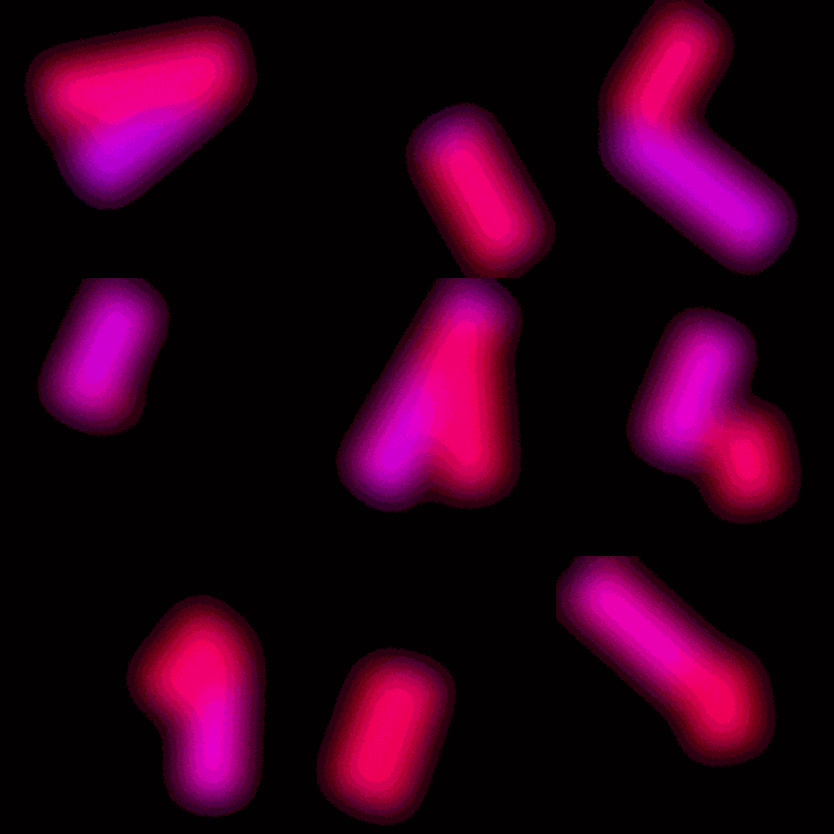 colorful atom collection