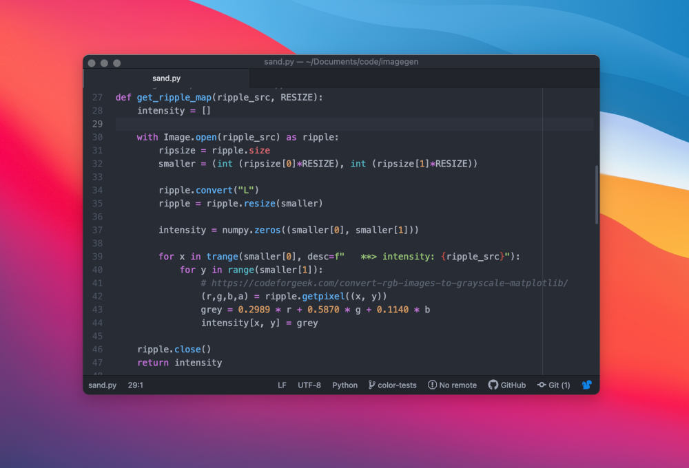 blurred out code from glitch art project