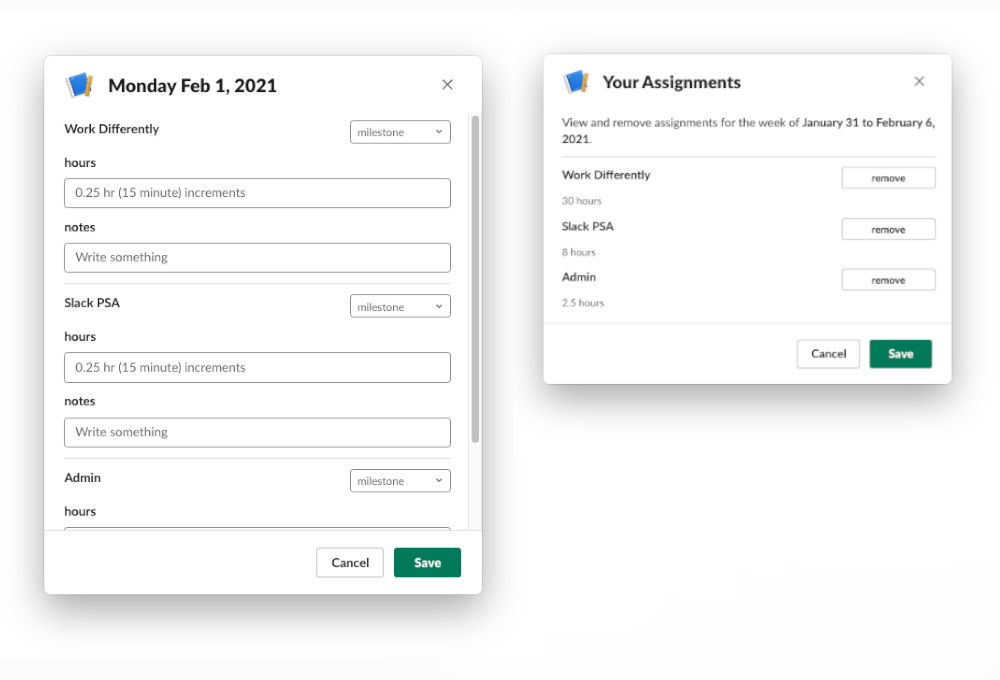 slack modals